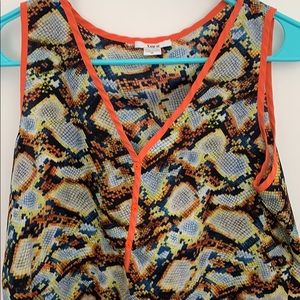 Colorful Sleeveless blouse